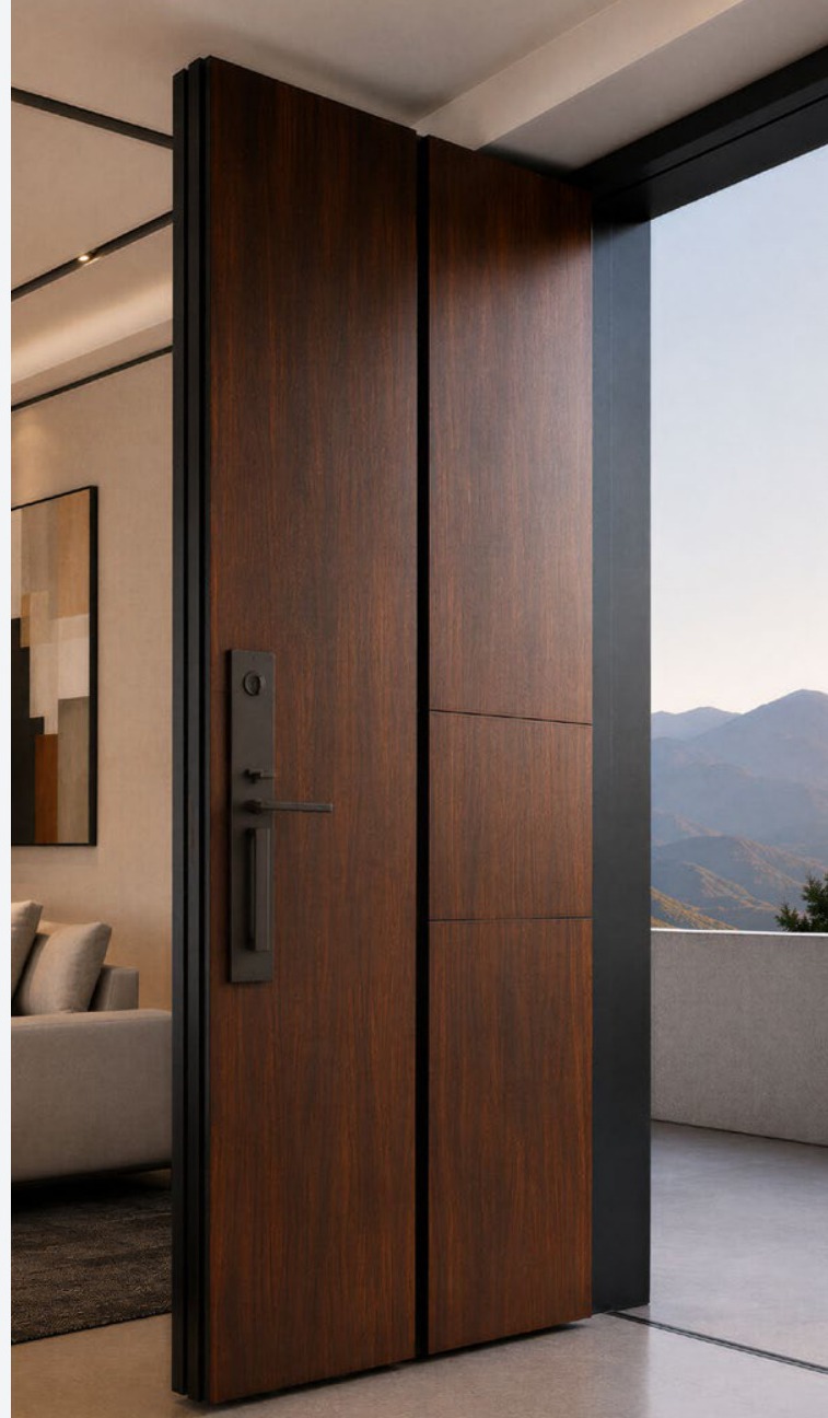 Pivot Entry · Aluminum-Clad Walnut