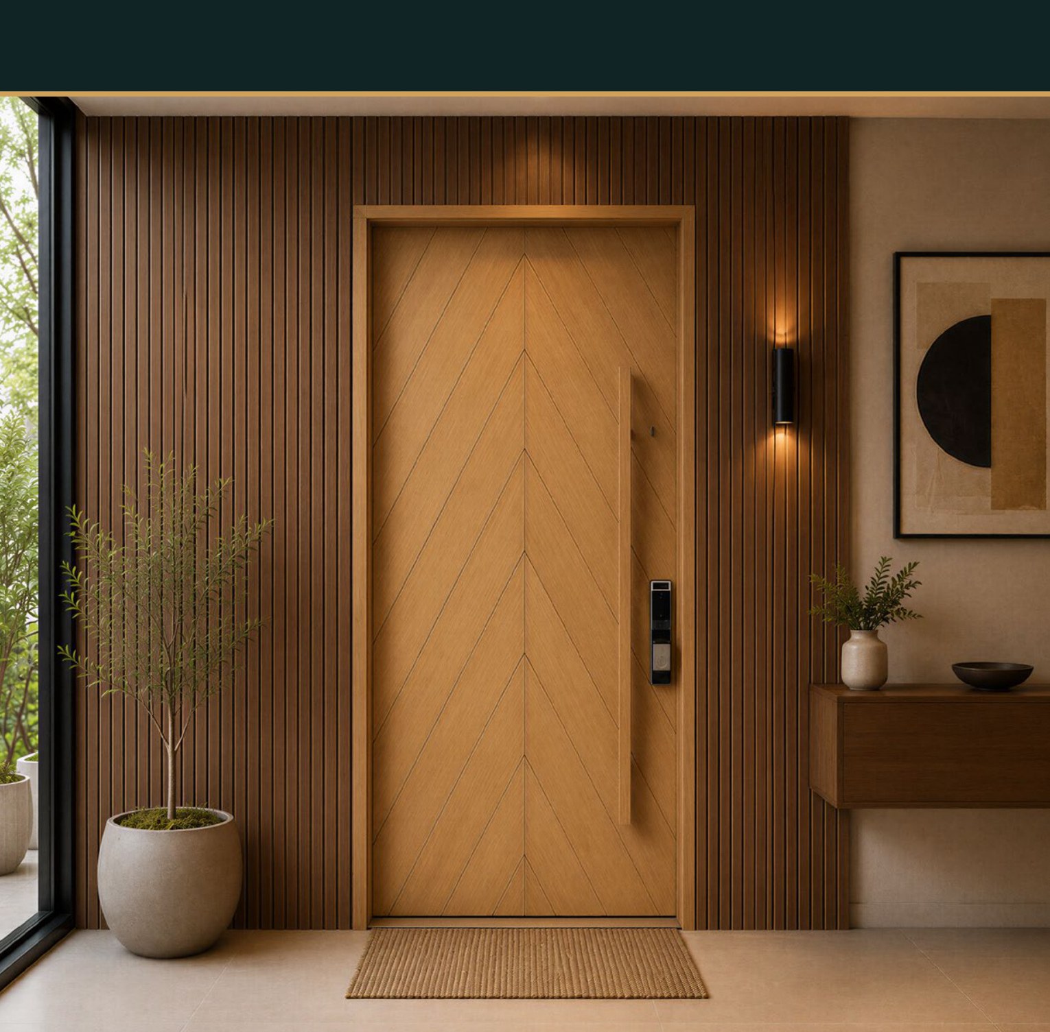 Atelier chevron door